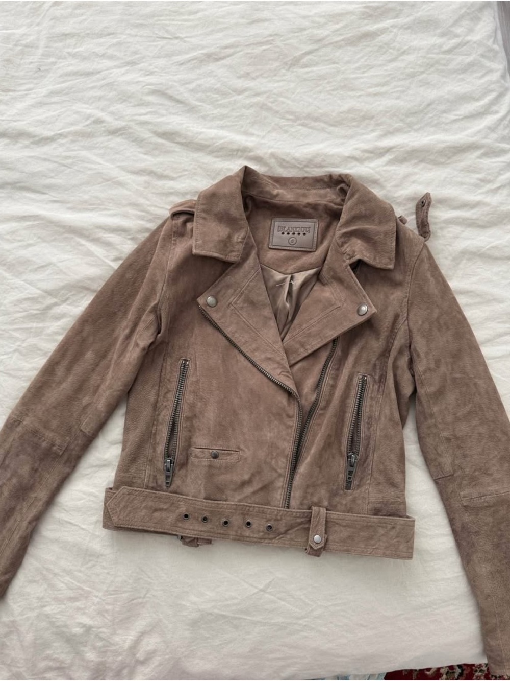 REVOLVE Taupe Suede Moto Jacket